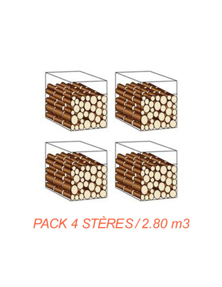 Pack 2 stères de bois de chauffage